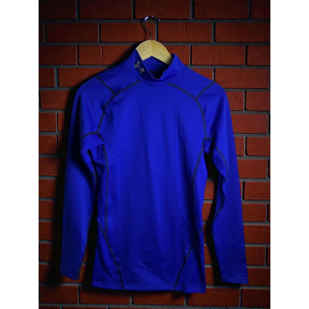 Under Armour ColdGear Infrared Compression Mock Neck Blue Men’s Medium NWT